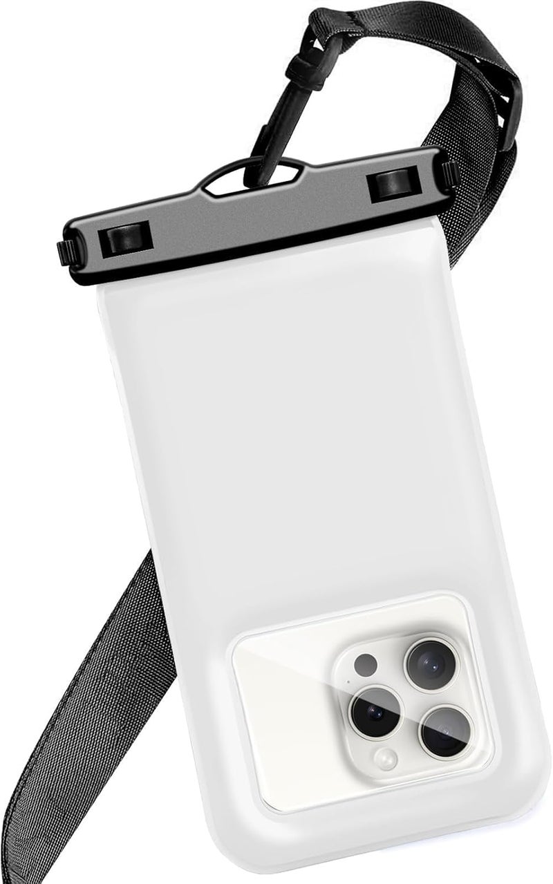 Foweroty Floatable Soap Bubble Waterproof Phone Pouch/Case with Crossbody Lanyard for iPhone 17 16 Pro Max/15 Pro/14/13/12, IP68 Cellphone Dry Bag Beach Cruise Ship Essentials, 1 Pack-Sand Dollar-7″ - Image 1